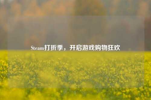 Steam打折季，开启游戏购物狂欢