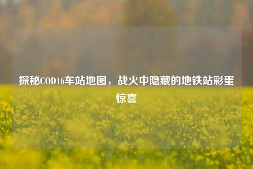 探秘COD16车站地图，战火中隐藏的地铁站彩蛋惊喜