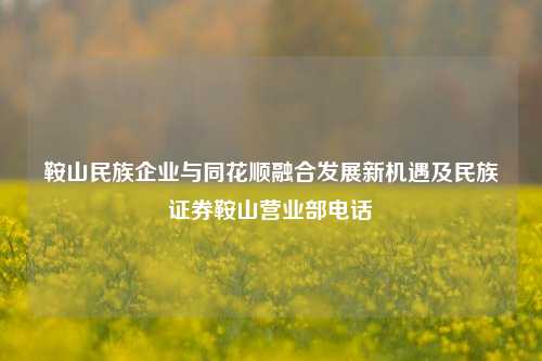 鞍山民族企业与同花顺融合发展新机遇及民族证券鞍山营业部电话