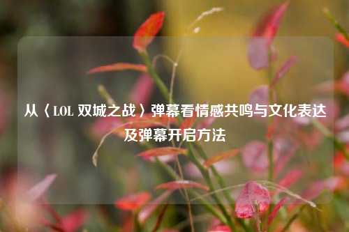 从〈LOL 双城之战〉弹幕看情感共鸣与文化表达及弹幕开启方法