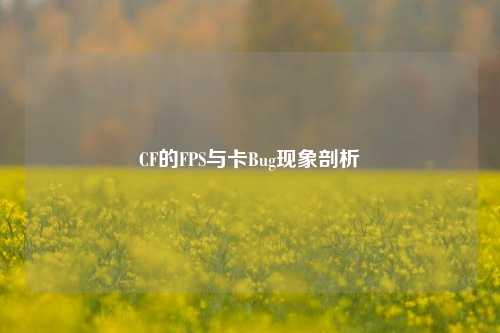 CF的FPS与卡Bug现象剖析