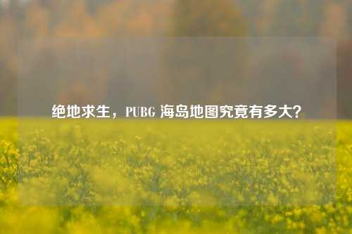 绝地求生，PUBG 海岛地图究竟有多大？