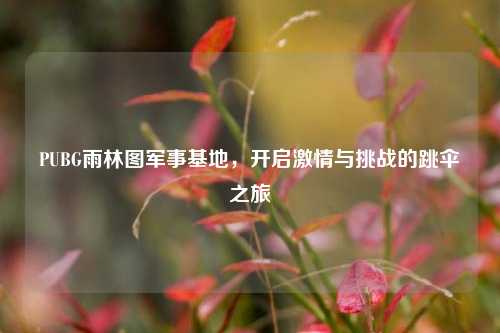 PUBG雨林图军事基地,开启激情与挑战的跳伞之旅