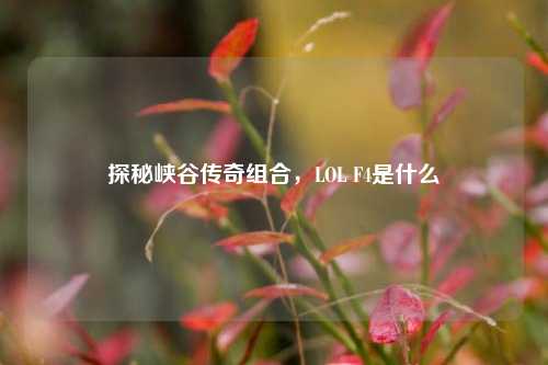 探秘峡谷传奇组合,LOL F4是什么