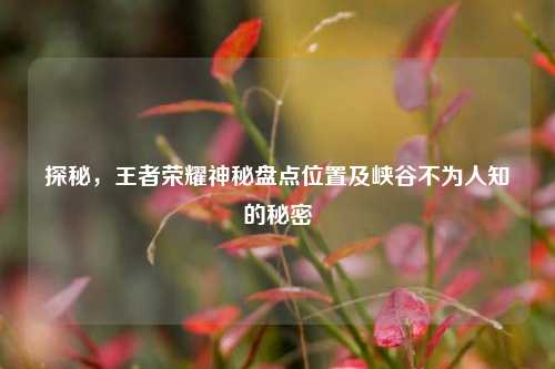探秘,王者荣耀神秘盘点位置及峡谷不为人知的秘密