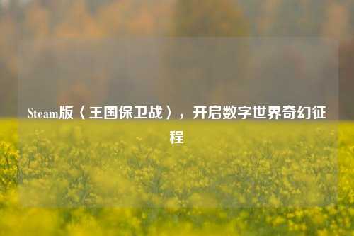 Steam版〈王国保卫战〉，开启数字世界奇幻征程