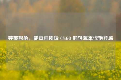 突破想象,能高画质玩 CS:GO 的轻薄本惊艳登场