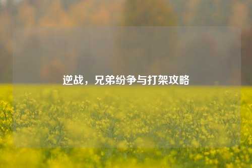 逆战,兄弟纷争与打架攻略