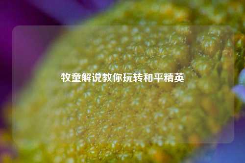 牧童解说教你玩转和平精英