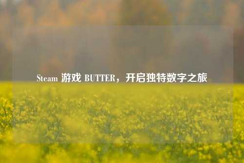 Steam 游戏 BUTTER,开启独特数字之旅