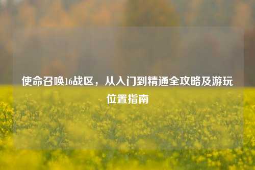 使命召唤16战区,从入门到精通全攻略及游玩位置指南