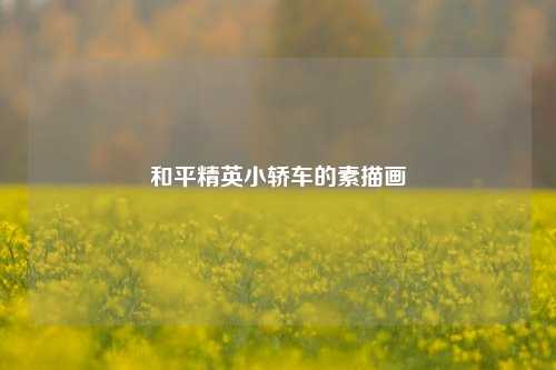 和平精英小轿车的素描画