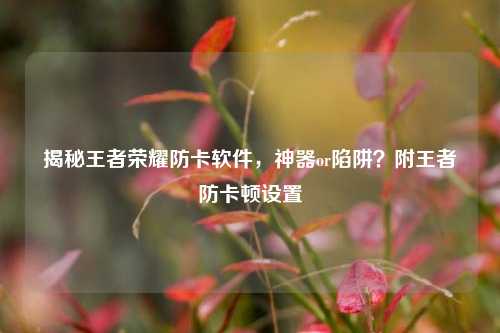 揭秘王者荣耀防卡软件,神器or陷阱?附王者防卡顿设置