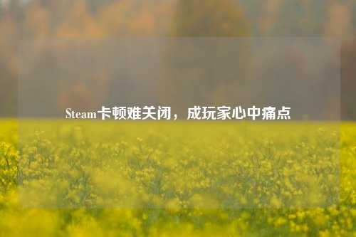 Steam卡顿难关闭,成玩家心中痛点