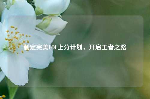 制定完美LOL上分计划,开启王者之路
