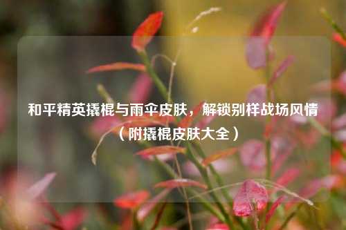 和平精英撬棍与雨伞皮肤,解锁别样战场风情(附撬棍皮肤大全)