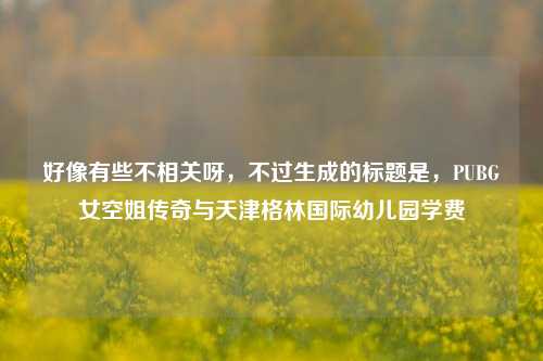 好像有些不相关呀，不过生成的标题是，PUBG女空姐传奇与天津格林国际幼儿园学费