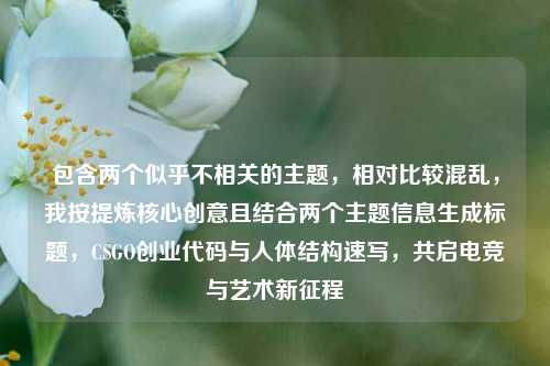 包含两个似乎不相关的主题,相对比较混乱,我按提炼核心创意且结合两个主题信息生成标题,CSGO创业代码与人体结构速写,共启电竞与艺术新征程