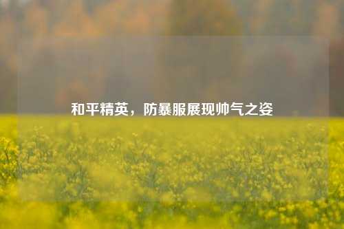 和平精英,防暴服展现帅气之姿