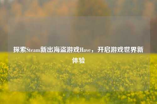 探索Steam新出海盗游戏Have,开启游戏世界新体验