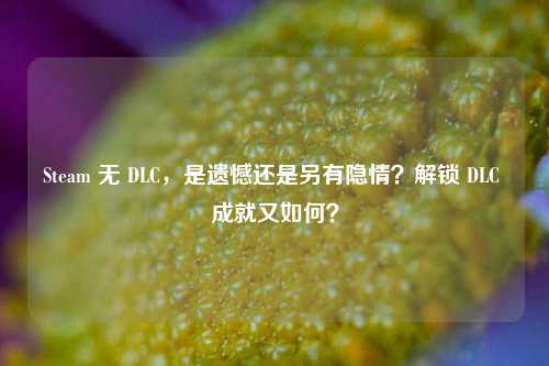 Steam 无 DLC，是遗憾还是另有隐情？解锁 DLC 成就又如何？