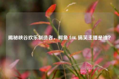 揭秘峡谷欢乐制造者,鳄鱼 LOL 搞笑主播是谁?