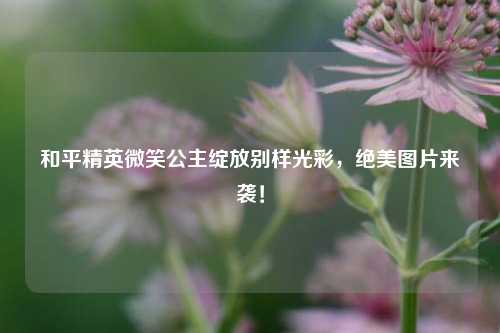 和平精英微笑公主绽放别样光彩，绝美图片来袭！