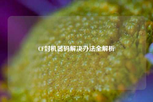 CF封机器码解决办法全解析