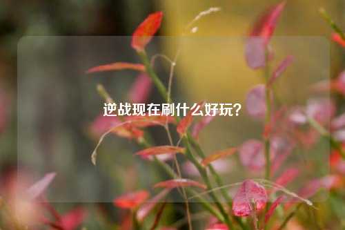 逆战现在刷什么好玩?
