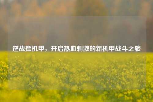 逆战撸机甲，开启热血刺激的新机甲战斗之旅