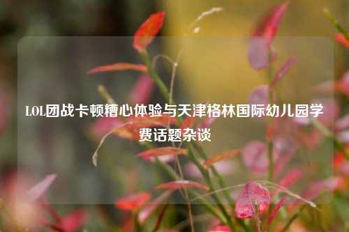 LOL团战卡顿糟心体验与天津格林国际幼儿园学费话题杂谈