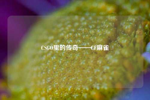 CSGO里的传奇——CF麻雀