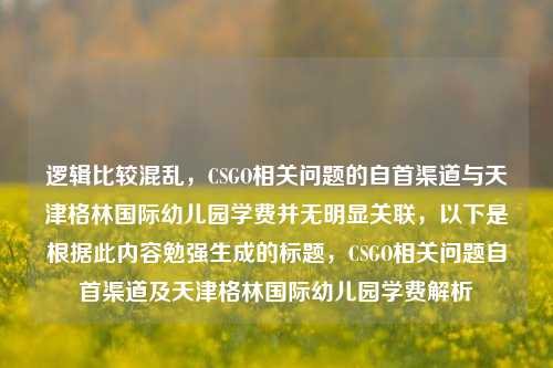 逻辑比较混乱，CSGO相关问题的自首渠道与天津格林国际幼儿园学费并无明显关联，以下是根据此内容勉强生成的标题，CSGO相关问题自首渠道及天津格林国际幼儿园学费解析