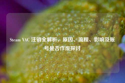 Steam VAC 注销全解析，原因、流程、影响及账号是否作废探讨