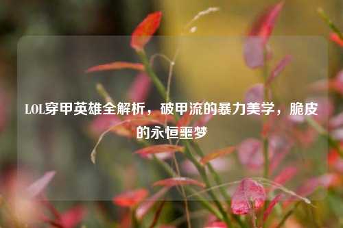 LOL穿甲英雄全解析，破甲流的暴力美学，脆皮的永恒噩梦