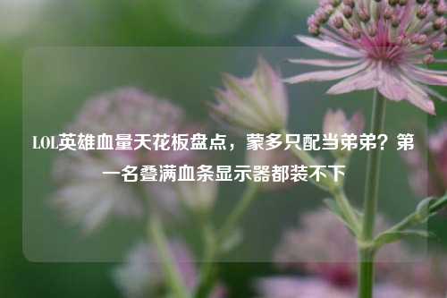LOL英雄血量天花板盘点，蒙多只配当弟弟？第一名叠满血条显示器都装不下