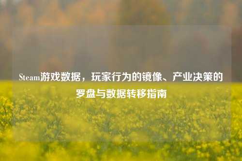 Steam游戏数据，玩家行为的镜像、产业决策的罗盘与数据转移指南