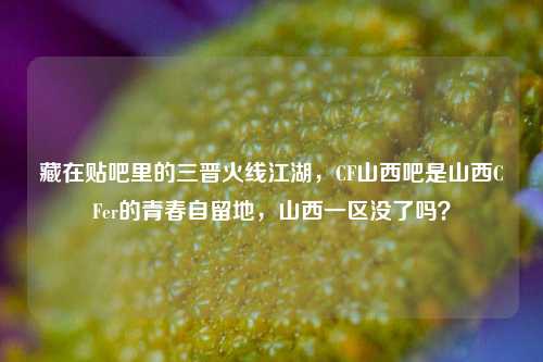 藏在贴吧里的三晋火线江湖，CF山西吧是山西CFer的青春自留地，山西一区没了吗？