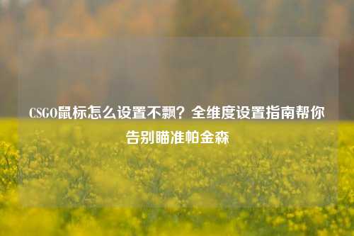 CSGO鼠标怎么设置不飘？全维度设置指南帮你告别瞄准帕金森