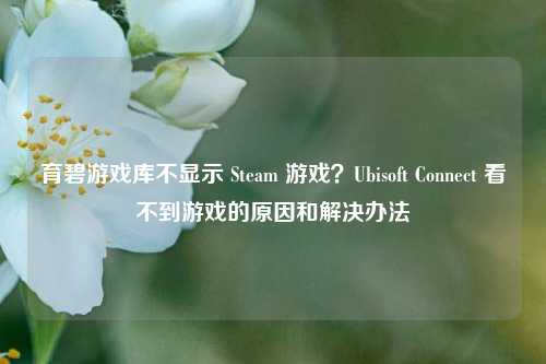 育碧游戏库不显示 Steam 游戏？Ubisoft Connect 看不到游戏的原因和解决办法