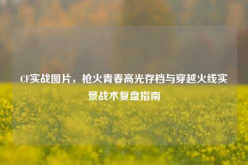 CF实战图片，枪火青春高光存档与穿越火线实景战术复盘指南