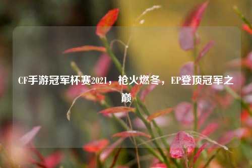 CF手游冠军杯赛2021,枪火燃冬,EP登顶冠军之巅