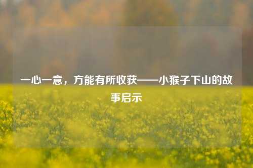 一心一意,方能有所收获——小猴子下山的故事启示