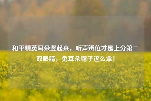 和平精英耳朵竖起来,听声辨位才是上分第二双眼睛,兔耳朵帽子这么拿!